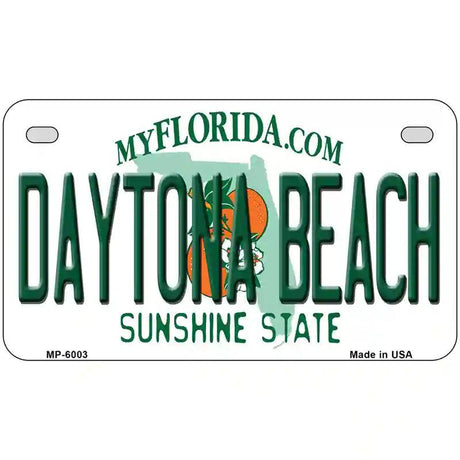 Daytona Beach Florida Novelty Metal License Plate 7" x 4" (MP)