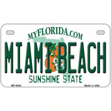 Miami Beach Florida Novelty Metal License Plate 7" x 4" (MP)