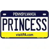 Princess Pennsylvania State Novelty Metal License Plate 7" x 4" (MP)