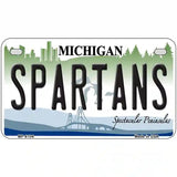 Spartans Michigan Novelty Metal License Plate 7" x 4" (MP)