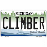 Climber Michigan Metal Novelty License Plate 7" x 4" (MP)