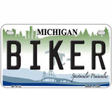 Biker Michigan Metal Novelty License Plate 7" x 4" (MP)