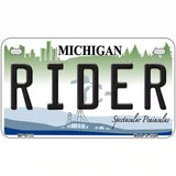 Rider Michigan Metal Novelty License Plate 7" x 4" (MP)
