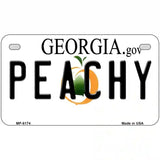 Peachy Georgia Novelty Metal License Plate 7" x 4" (MP)