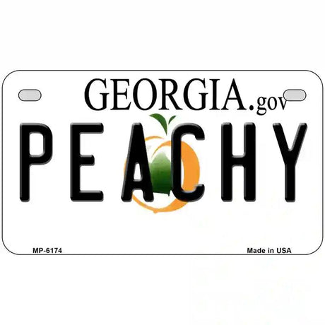 Peachy Georgia Novelty Metal License Plate 7" x 4" (MP)
