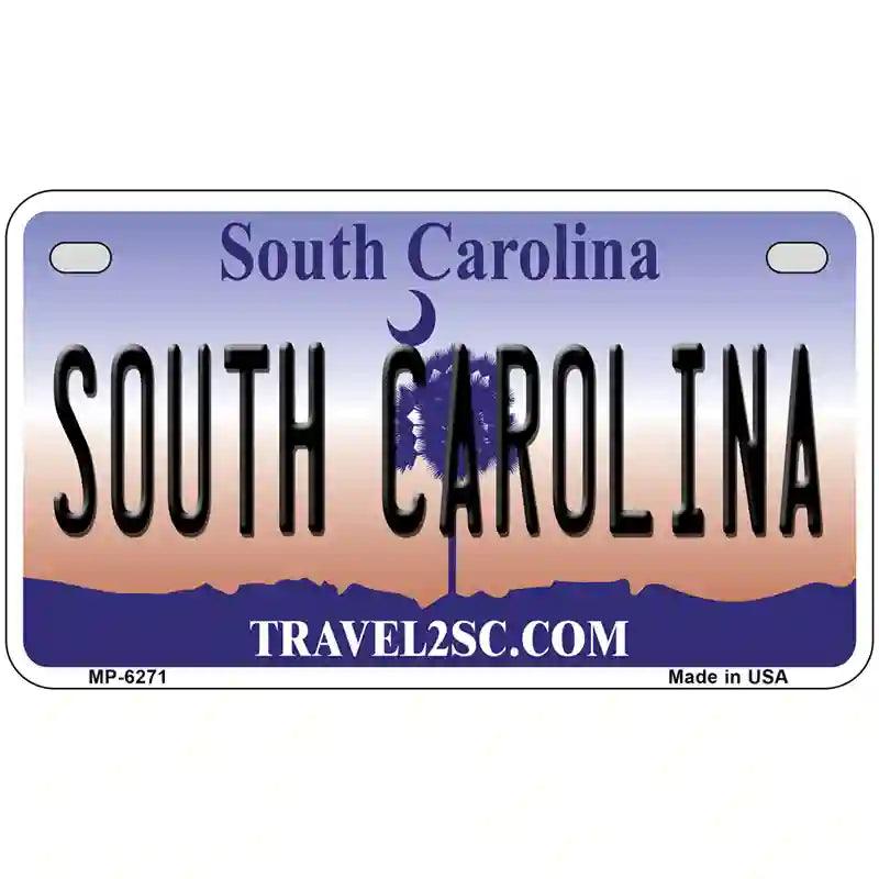 South Carolina Novelty Metal License Plate 7" x 4" (MP)