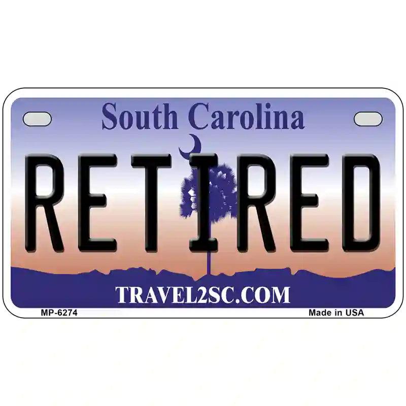 Retired South Carolina Novelty Metal License Plate 7" x 4" (MP)