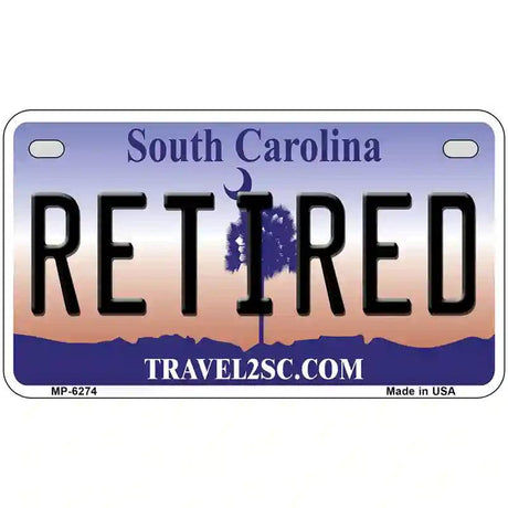 Retired South Carolina Novelty Metal License Plate 7" x 4" (MP)