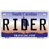 Rider South Carolina Novelty Metal License Plate 7" x 4" (MP)
