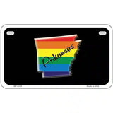 Arkansas Rainbow Metal Novelty License Plate 7" x 4" (MP)
