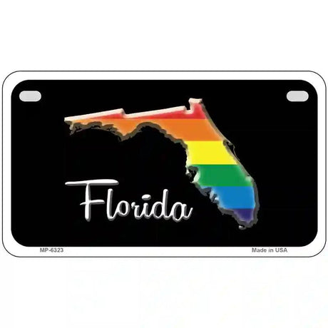 Florida Rainbow Metal Novelty License Plate 7" x 4" (MP)