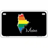 Maine Rainbow Metal Novelty License Plate 7" x 4" (MP)