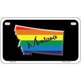 Montana Rainbow Metal Novelty License Plate 7" x 4" (MP)