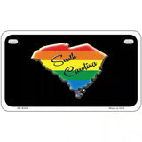 South Carolina Rainbow Metal Novelty License Plate 7" x 4" (MP)