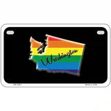 Washington Rainbow Metal Novelty License Plate 7" x 4" (MP)
