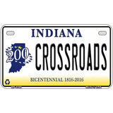 Crossroads Indiana Novelty Metal License Plate 7" x 4" (MP)