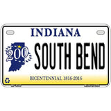 South Bend Indiana Novelty Metal License Plate 7" x 4" (MP)