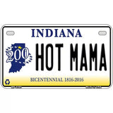 Hot Mama Indiana Novelty Metal License Plate 7" x 4" (MP)