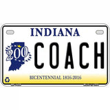 Coach Indiana Novelty Metal License Plate 7" x 4" (MP)