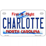 Charlotte North Carolina Novelty Metal License Plate 7" x 4" (MP)