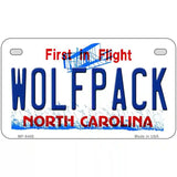 Wolfpack North Carolina Novelty Metal License Plate 7" x 4" (MP)