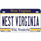 West Virginia Novelty Metal License Plate 7" x 4" (MP)