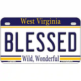 Blessed West Virginia Novelty Metal License Plate 7" x 4" (MP)