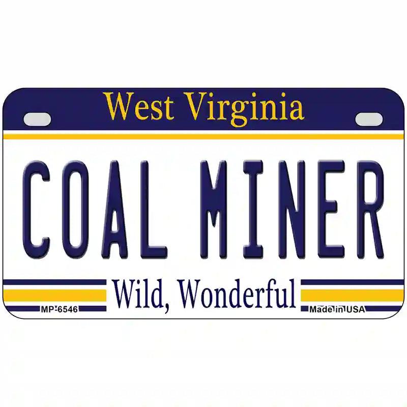 Coal Miner West Virginia Novelty Metal License Plate 7" x 4" (MP)