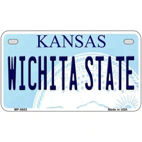 Wichita State Kansas Novelty Metal License Plate 7" x 4" (MP)