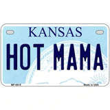 Hot Mama Kansas Novelty Metal License Plate 7" x 4" (MP)