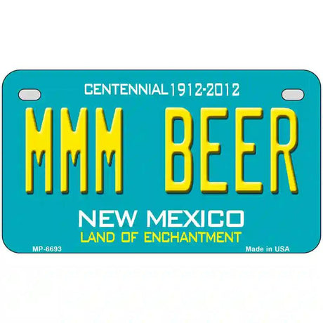MMM Beer New Mexico Novelty Metal License Plate 7" x 4" (MP)