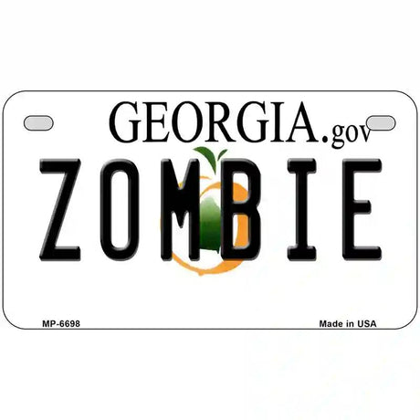 Zombie Georgia Novelty Metal License Plate 7" x 4" (MP)