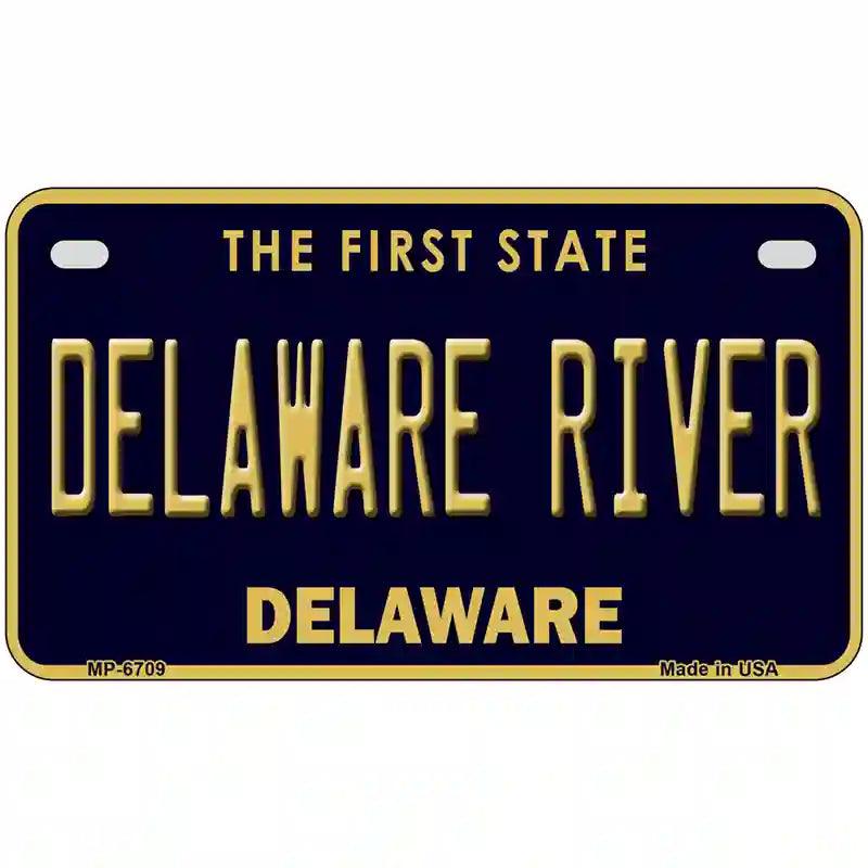Delaware River Delaware Novelty Metal License Plate 7" x 4" (MP)