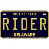 Rider Delaware Novelty Metal License Plate 7" x 4" (MP)