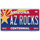 Arizona Centennial Az Rocks Novelty Metal License Plate 7" x 4" (MP)