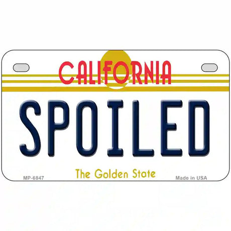 Spoiled California Novelty Metal License Plate 7" x 4" (MP)
