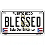 Blessed Puerto Rico Metal Novelty License Plate 7" x 4" (MP)