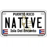 Native Puerto Rico Metal Novelty License Plate 7" x 4" (MP)