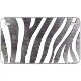 Black White Zebra Oil Rubbed Metal Novelty License Plate 7" x 4" (MP)