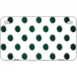 Green White Dots Oil Rubbed Metal Novelty License Plate 7" x 4" (MP)
