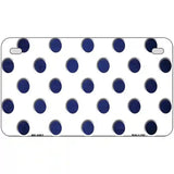 Blue White Dots Oil Rubbed Metal Novelty License Plate 7" x 4" (MP)