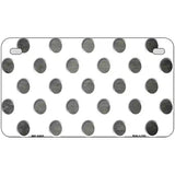 Gray White Dots Oil Rubbed Metal Novelty License Plate 7" x 4" (MP)