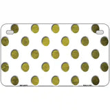 Yellow White Dots Oil Rubbed Metal Novelty License Plate 7" x 4" (MP)