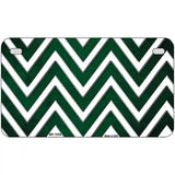 Green White Chevron Oil Rubbed Metal Novelty License Plate 7" x 4" (MP)