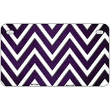 Purple White Chevron Oil Rubbed Metal Novelty License Plate 7" x 4" (MP)