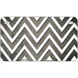 Tan White Chevron Oil Rubbed Metal Novelty License Plate 7" x 4" (MP)