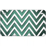 Mint White Chevron Oil Rubbed Metal Novelty License Plate 7" x 4" (MP)