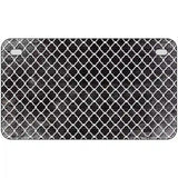 Black White Quatrefoil Oil Rubbed Metal Novelty License Plate 7" x 4" (MP)