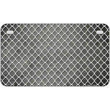 Gray White Quatrefoil Oil Rubbed Metal Novelty License Plate 7" x 4" (MP)