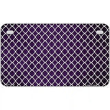 Purple White Quatrefoil Oil Rubbed Metal Novelty License Plate 7" x 4" (MP)
